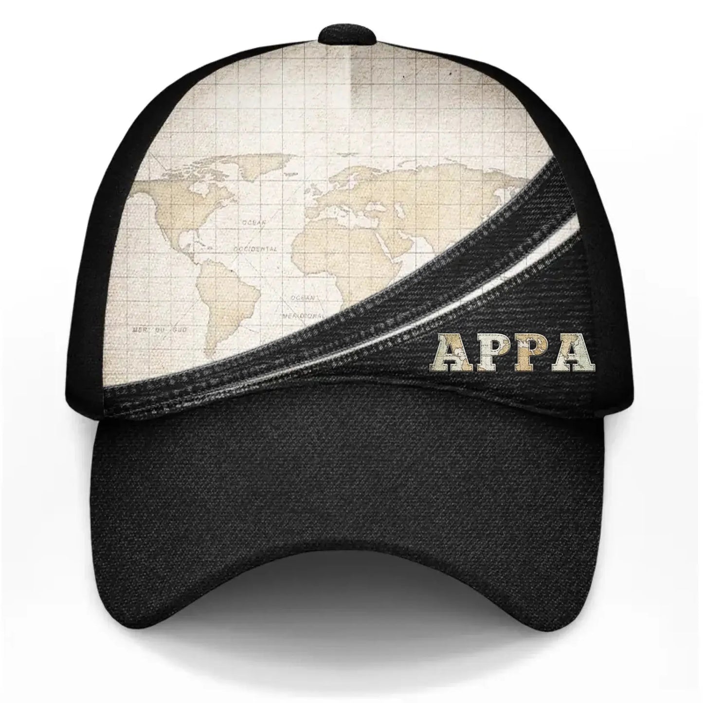 Vintage Map "Papa" - Personalized Classic Cap - Design for Dad, Father, or Grandpa’s Special Day  Ezcustomize