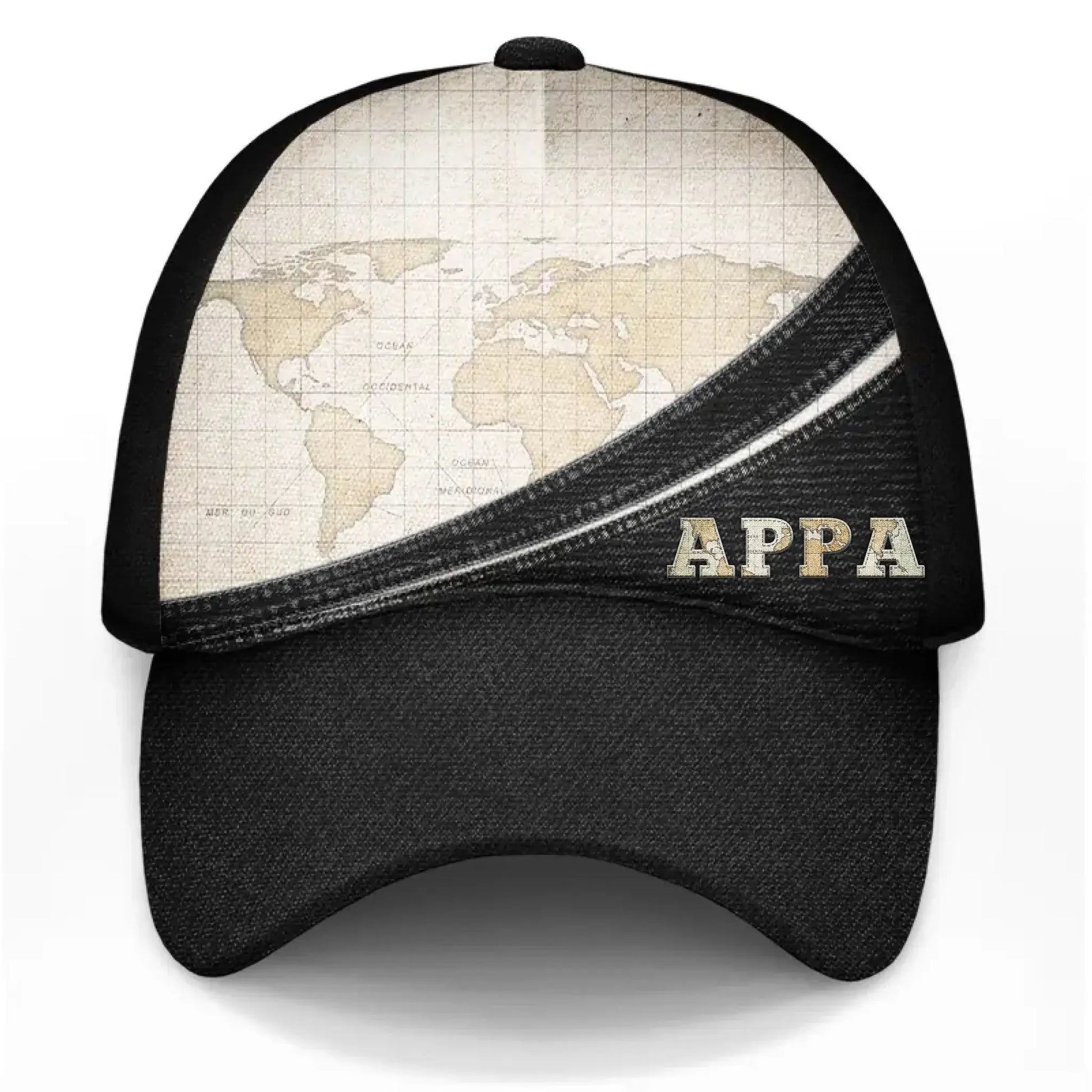 Vintage Map "Papa" - Personalized Classic Cap - Design for Dad, Father, or Grandpa’s Special Day  Ezcustomize