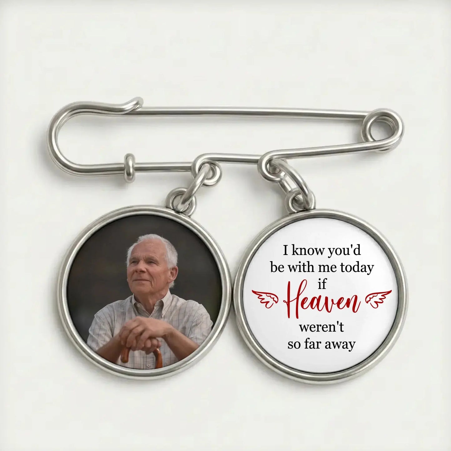 Walking Beside You Every Step Of The Way - Personalized Lapel Pin with Photo Charms - Gift for Graduate, Son, Daughter, Grandson, Granddaughter  Ezcustomize