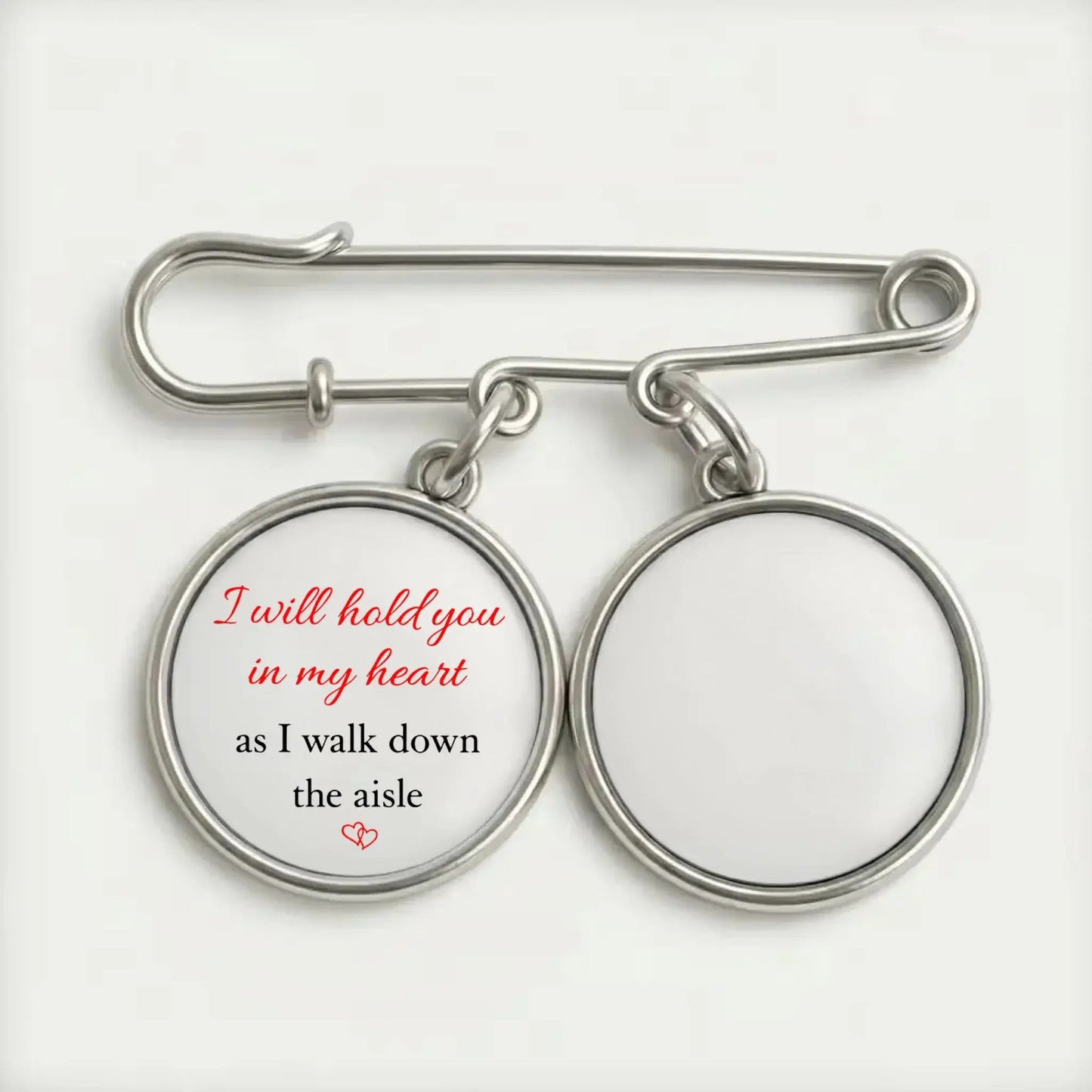 Walking Beside You Know That I Am Near Memorial - Personalized Metal Photo Lapel Pin - Gift for Bride, Groom, Daughter, Son, Family, Best Friend