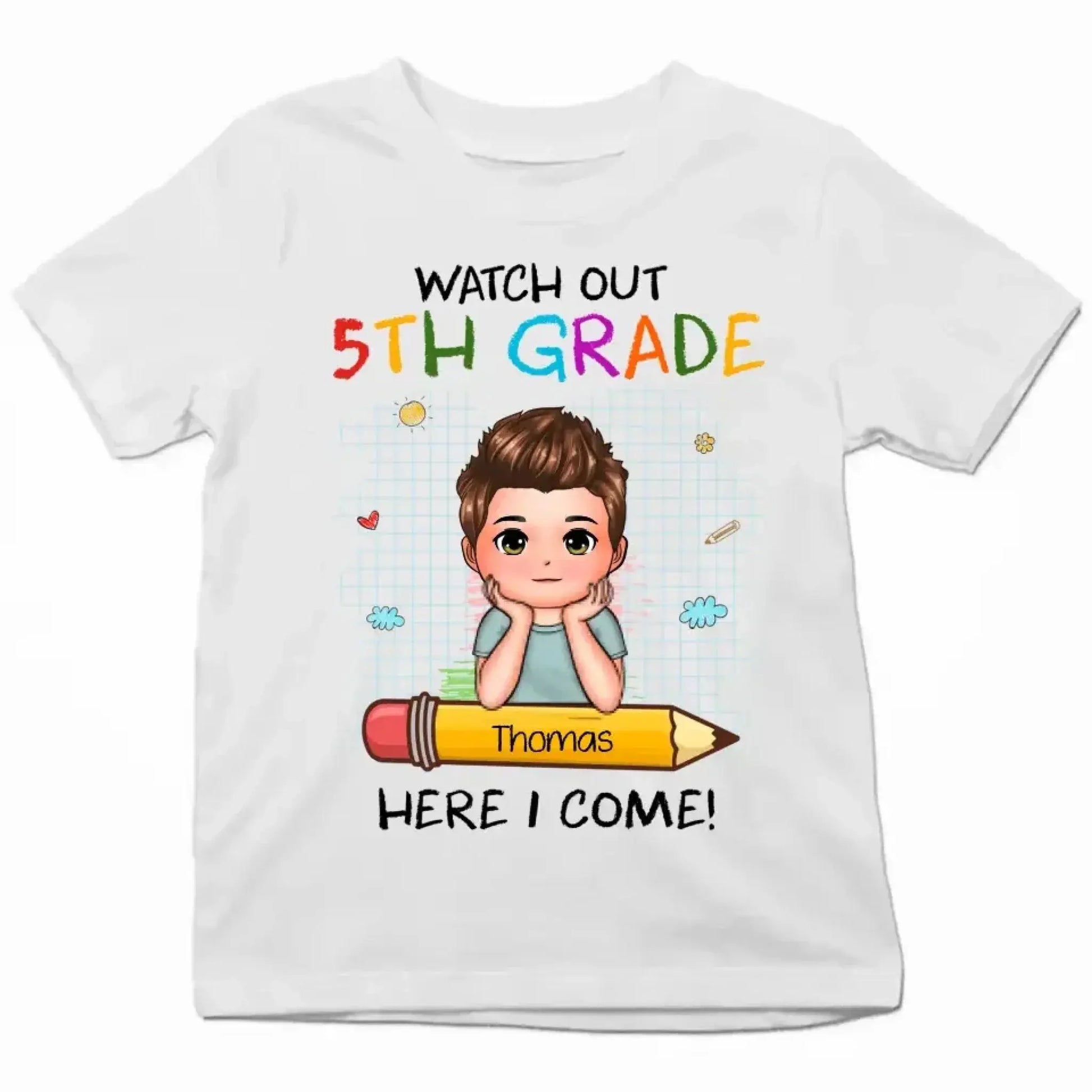 Watch Out Kindergarten Shirt – Personalized Custom T-Shirt – Fun Back to School Gift for Preschoolers or Kindergarten Kids  Ezcustomize