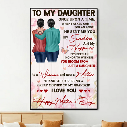 Watching You Be a Mom Art – Personalized Poster/Canvas – Mother’s Day Gift for Daughter from Mom  Ezcustomize