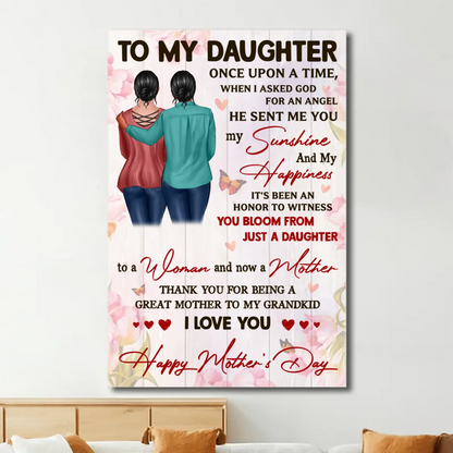 Watching You Be a Mom Art – Personalized Poster/Canvas – Mother’s Day Gift for Daughter from Mom  Ezcustomize