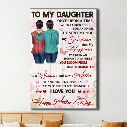 Watching You Be a Mom Art – Personalized Poster/Canvas – Mother’s Day Gift for Daughter from Mom  Ezcustomize