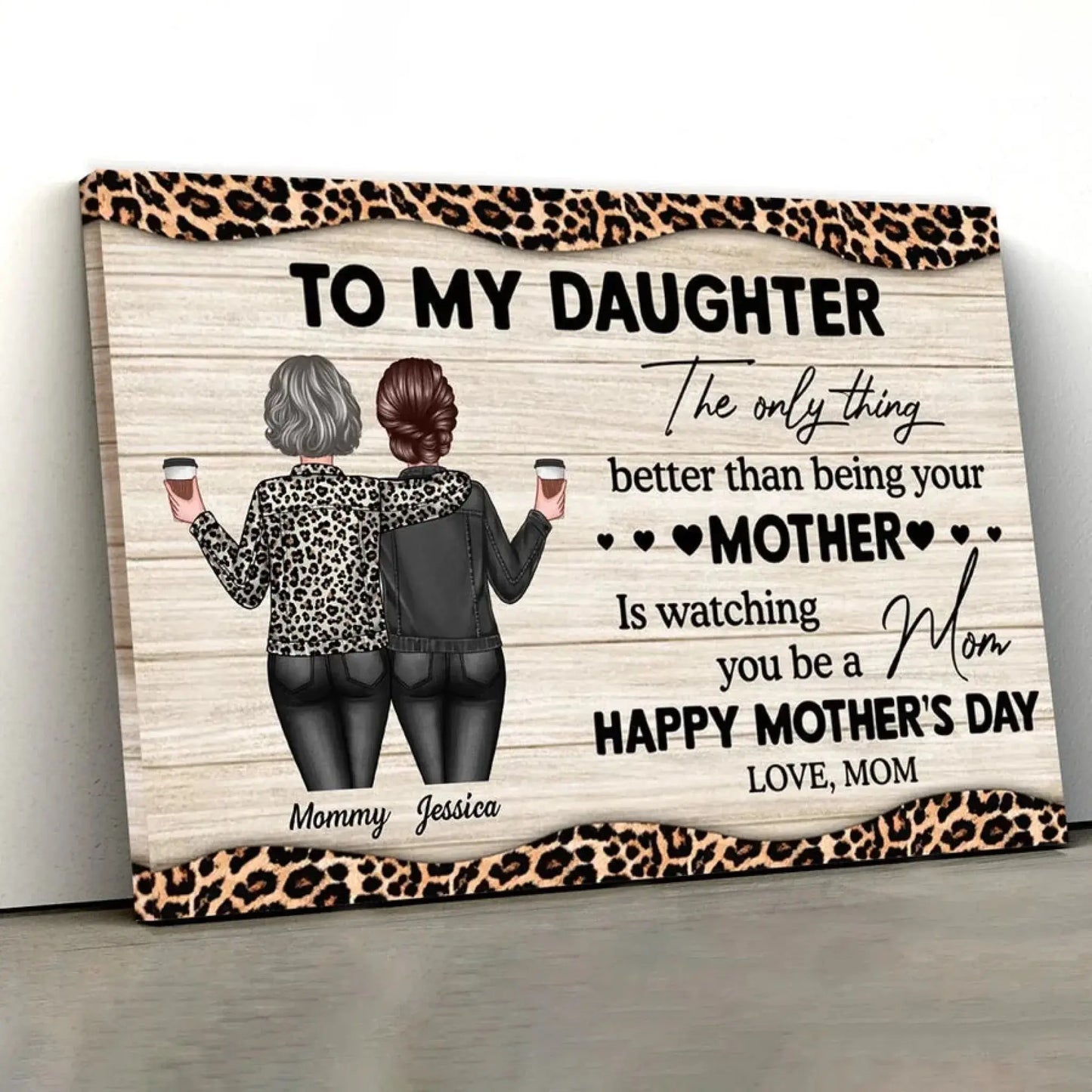 Watching You Be a Mom – Personalized Poster/Canvas – Gift for Daughter from Mom on Mother’s Day or Birthday  Ezcustomize