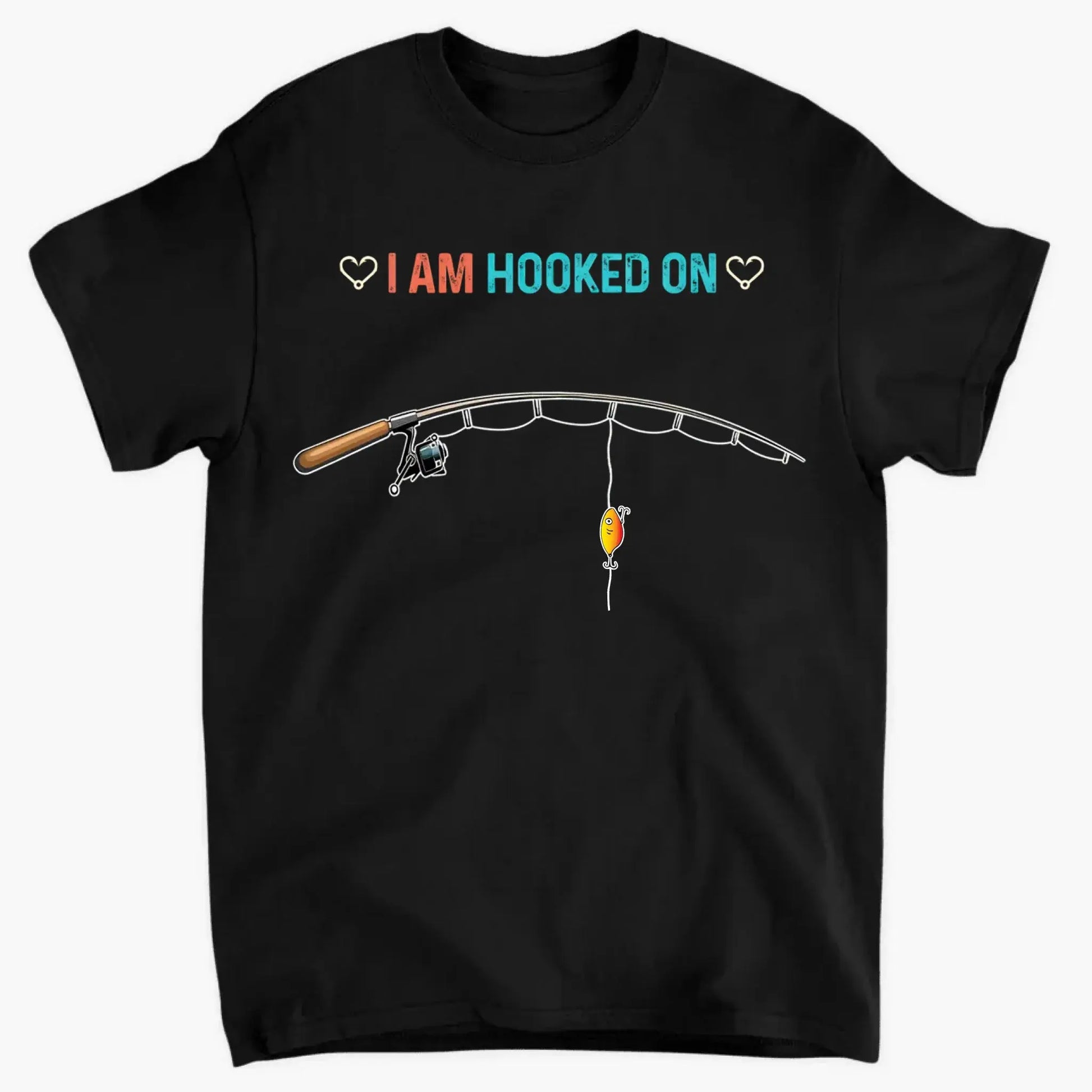 We Are Hooked On Daddy - Personalized Custom Fishing T Shirt - Father's Day Funny Gift for Dad, Grandpa, Daddy, Dada, Husband, Dad Jokes, Reel Cool Dad  Ezcustomize