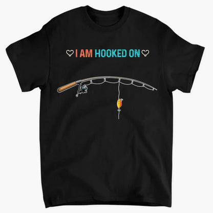 We Are Hooked On Daddy - Personalized Custom Fishing T Shirt - Father's Day Funny Gift for Dad, Grandpa, Daddy, Dada, Husband, Dad Jokes, Reel Cool Dad  Ezcustomize
