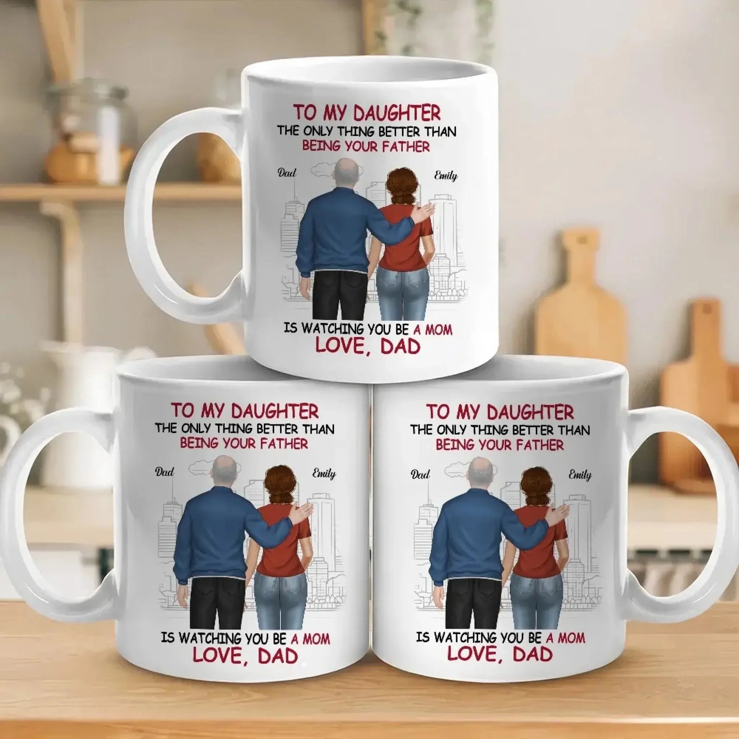 We Are Proud Of You -  Personalized Custom White Mug - Gift for Daughter, Grand-daughter  Ezcustomize