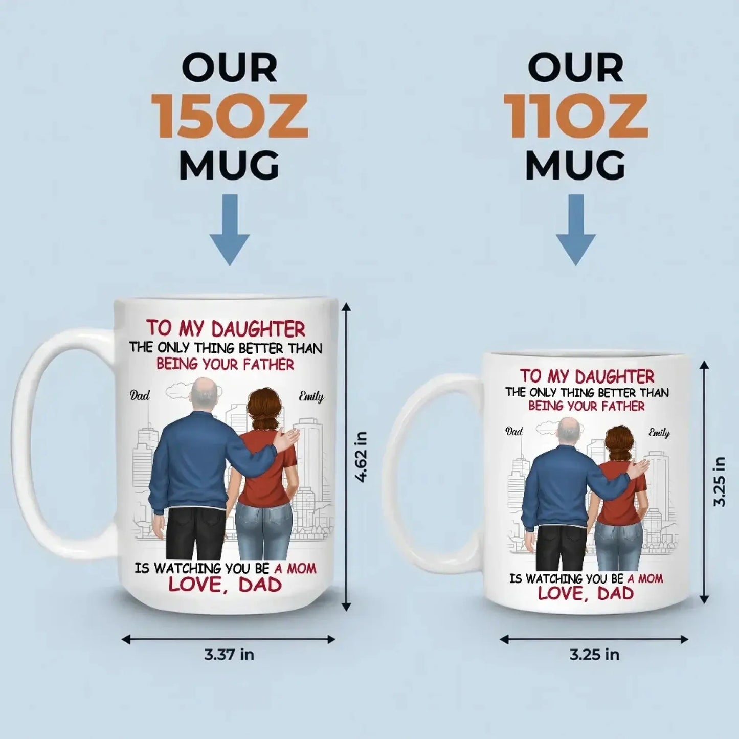 We Are Proud Of You -  Personalized Custom White Mug - Gift for Daughter, Grand-daughter  Ezcustomize