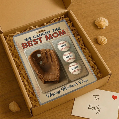 We Caught The Best Dad Baseball Plaque – Personalized Acrylic Block with Glove & Kids’ Figures – Father’s Day Gift for Dad or Grandpa  Ezcustomize