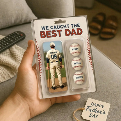 We Caught the Best Dad/Grandpa Baseball Figure – Personalized Acrylic Block Plaque – Custom Gift for Baseball-Loving Fathers & Grandpas  Ezcustomize