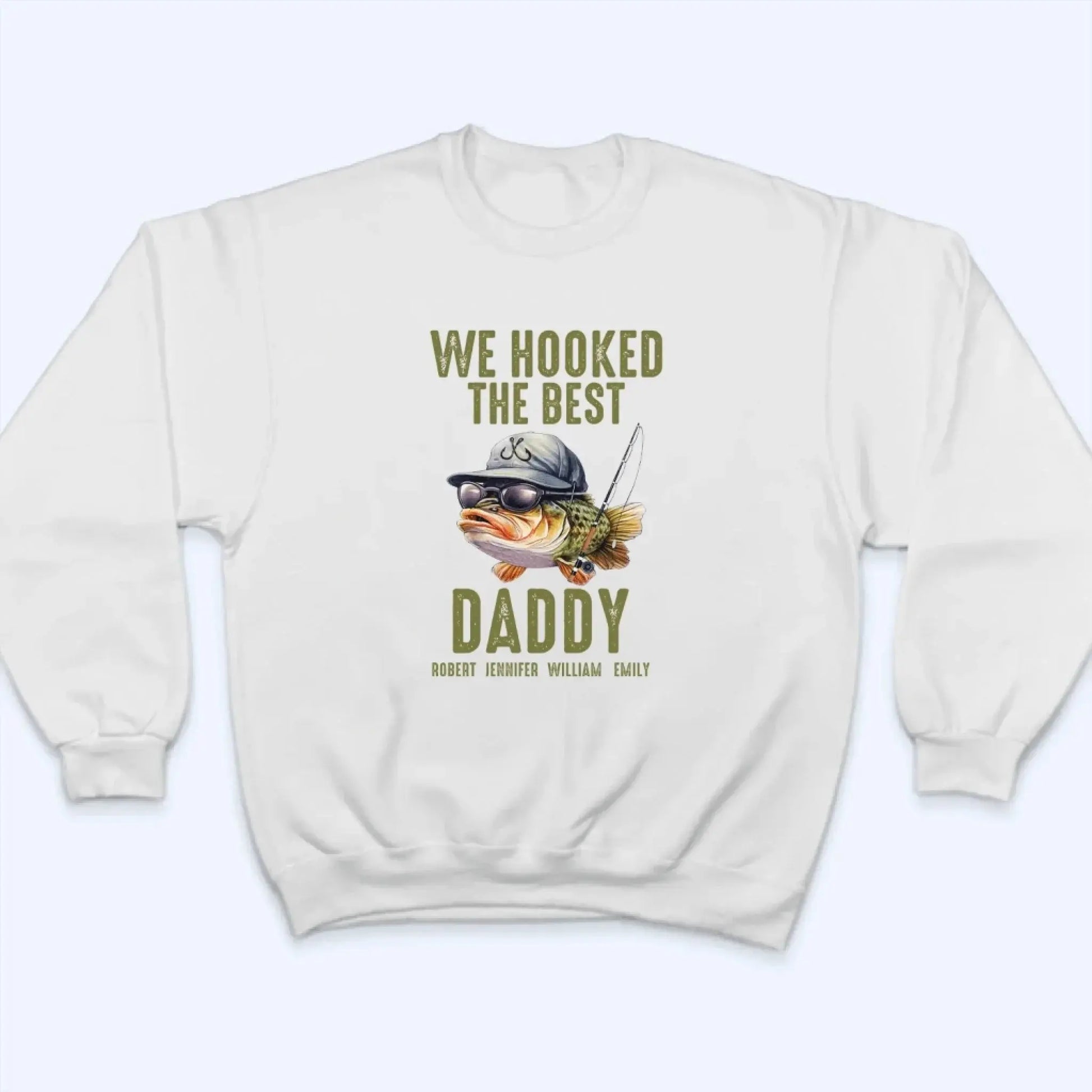 We Hooked the Best Daddy Shirt – Personalized Fishing T-Shirt – Custom Father’s Day Gift for Dad, Papa, Grandpa, or Dada  Ezcustomize