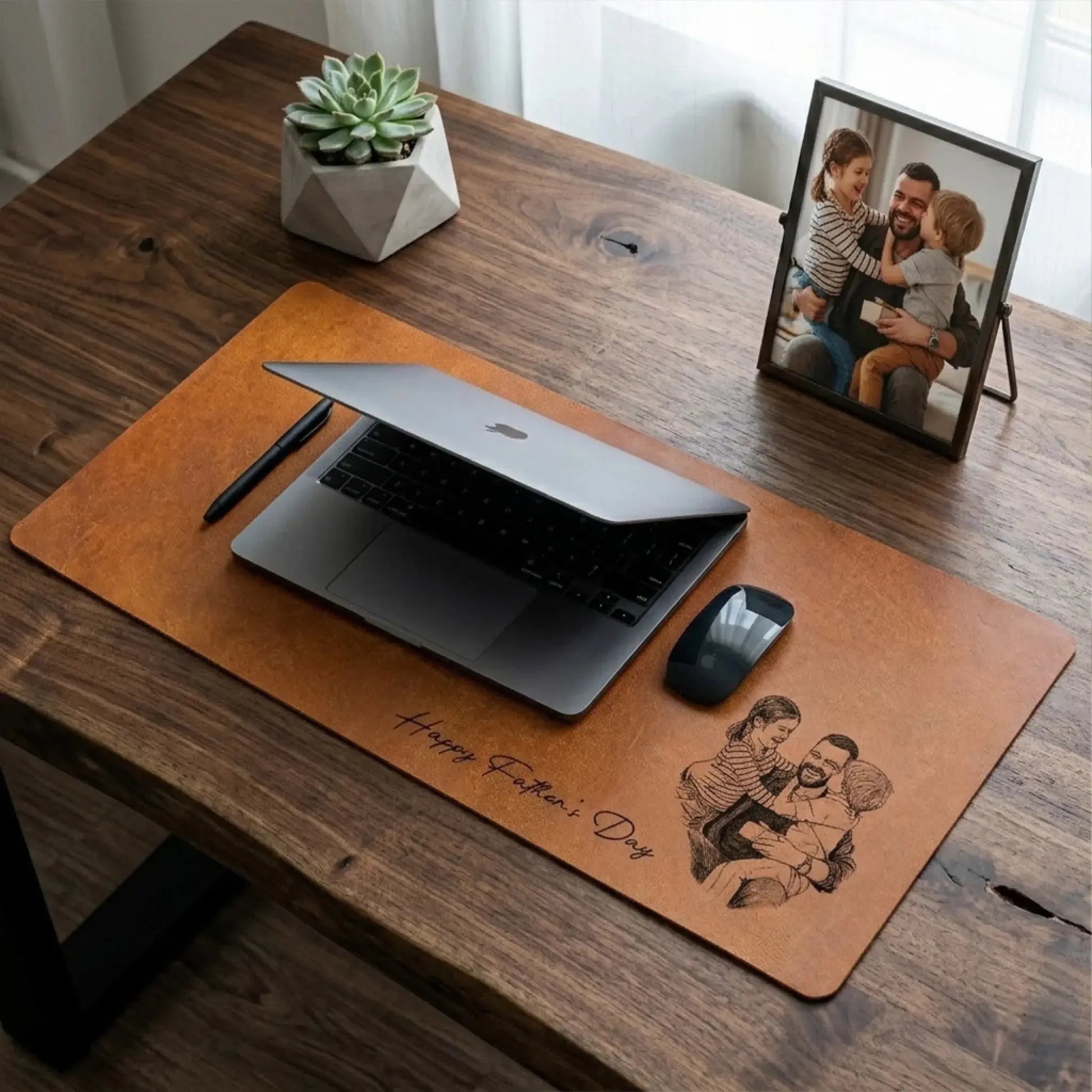 We_Love_You_Custom_Photo_Sketch_Line_Art_Fathers_Day_Gift_For_Husband_Dad_Personalized_Desk_Mat_4