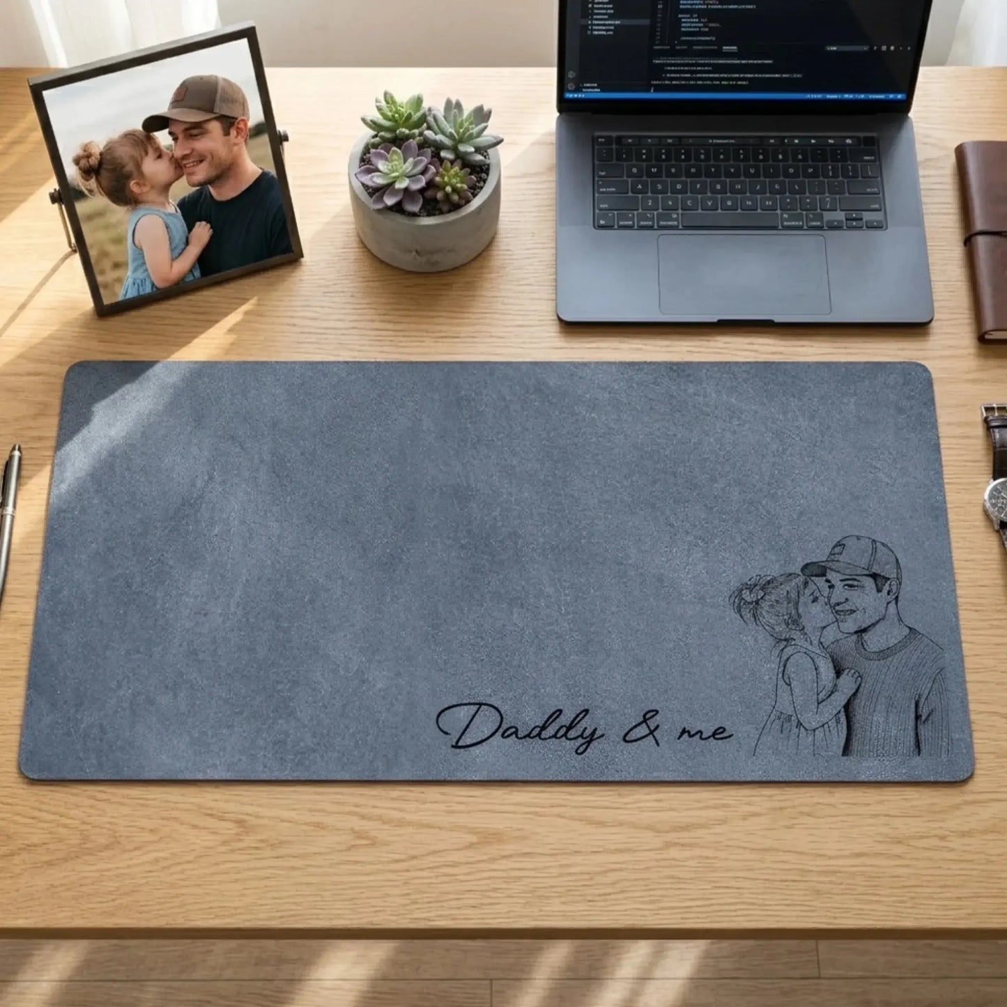 We_Love_You_Custom_Photo_Sketch_Line_Art_Fathers_Day_Gift_For_Husband_Dad_Personalized_Desk_Mat_3