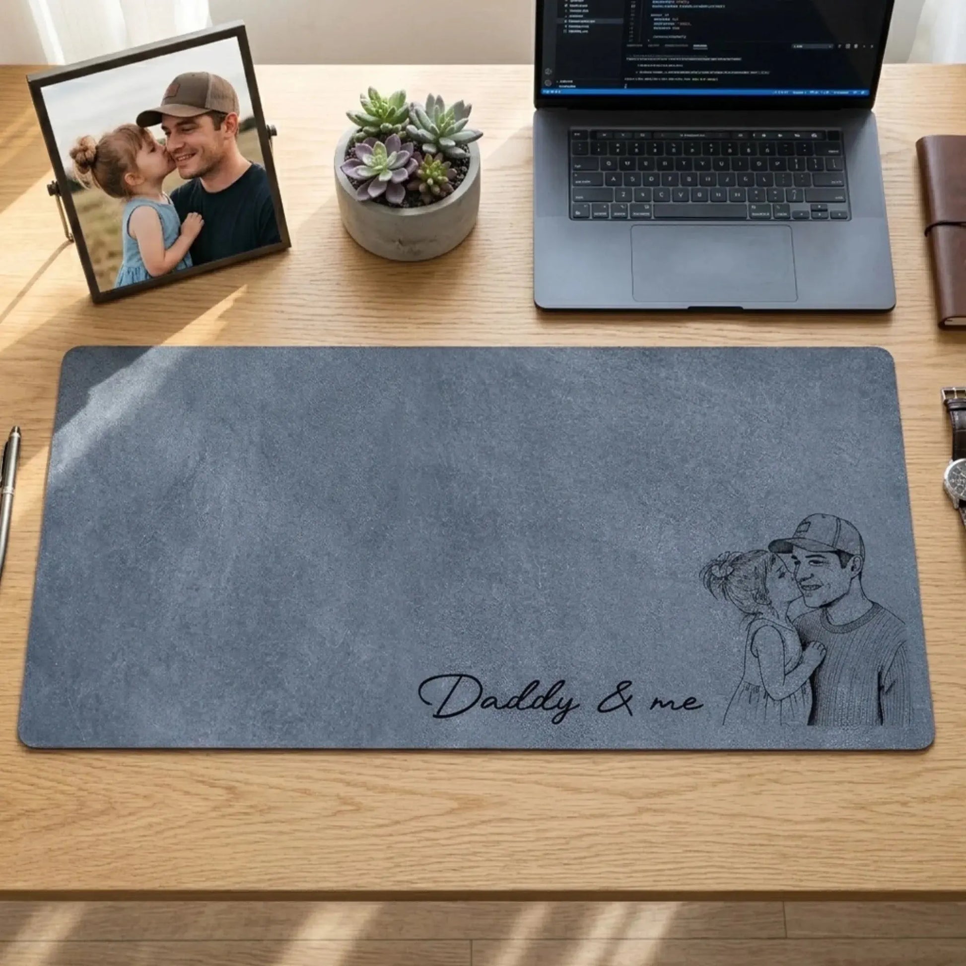 We_Love_You_Custom_Photo_Sketch_Line_Art_Fathers_Day_Gift_For_Husband_Dad_Personalized_Desk_Mat_3
