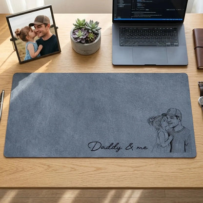 We_Love_You_Custom_Photo_Sketch_Line_Art_Fathers_Day_Gift_For_Husband_Dad_Personalized_Desk_Mat_3