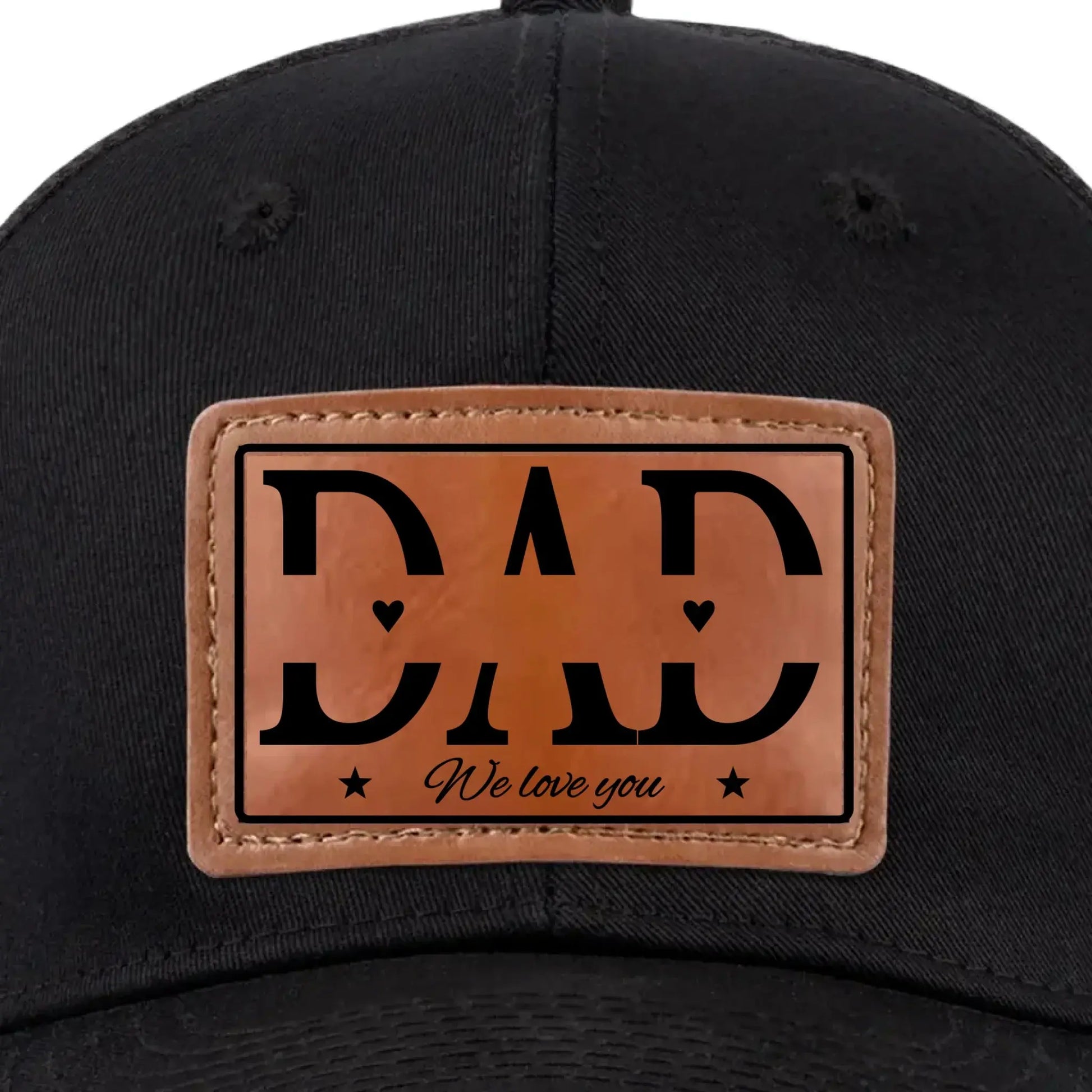 We Love You Dad - Personalized Leather Patch Hat - Custom Gift for Father, Grandpa  Ezcustomize