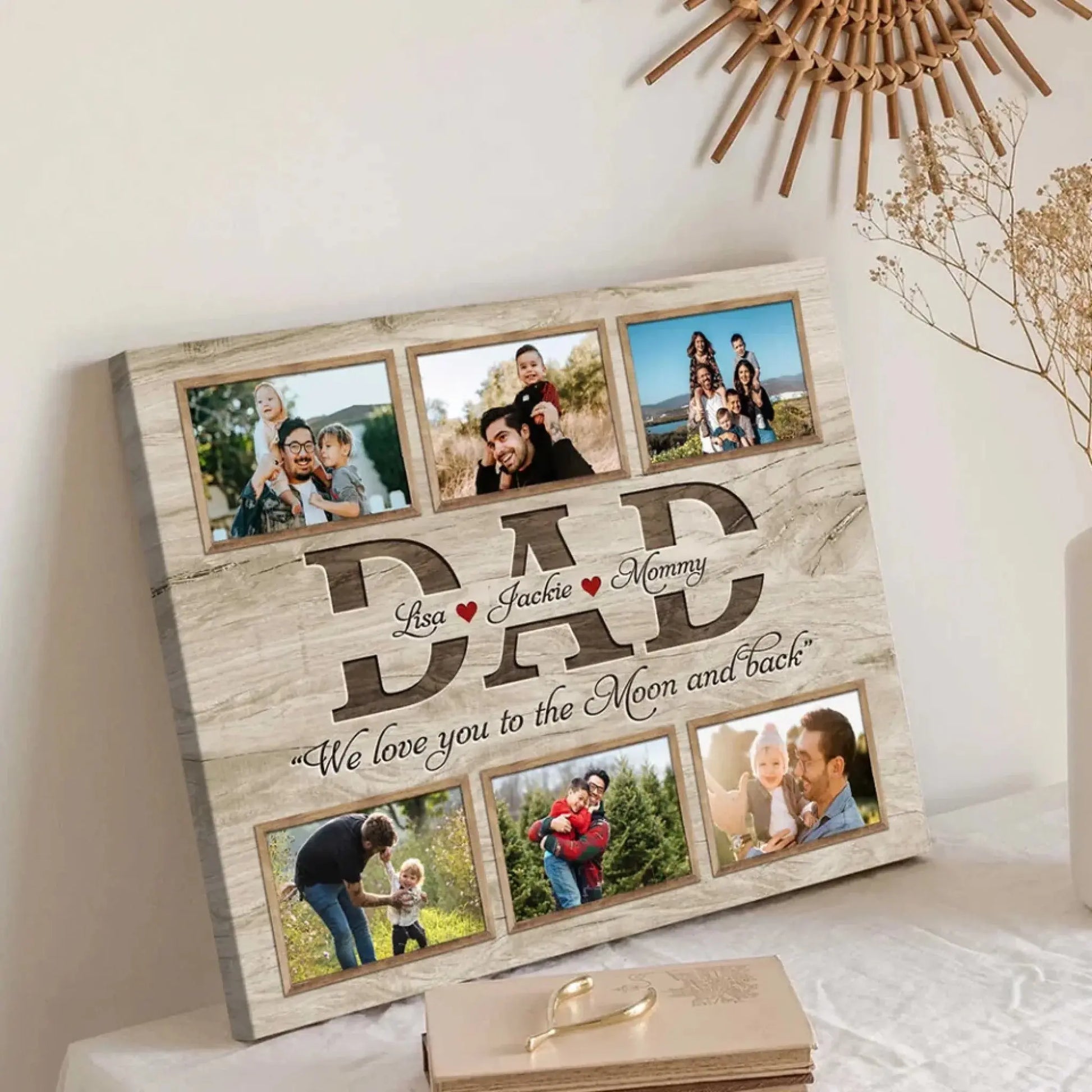 We Love You to the Moon and Back - Custom Dad Poster/Canvas, Perfect Father’s Day Gift  Ezcustomize
