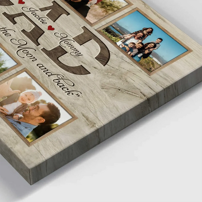 We Love You to the Moon and Back - Custom Dad Poster/Canvas, Perfect Father’s Day Gift  Ezcustomize