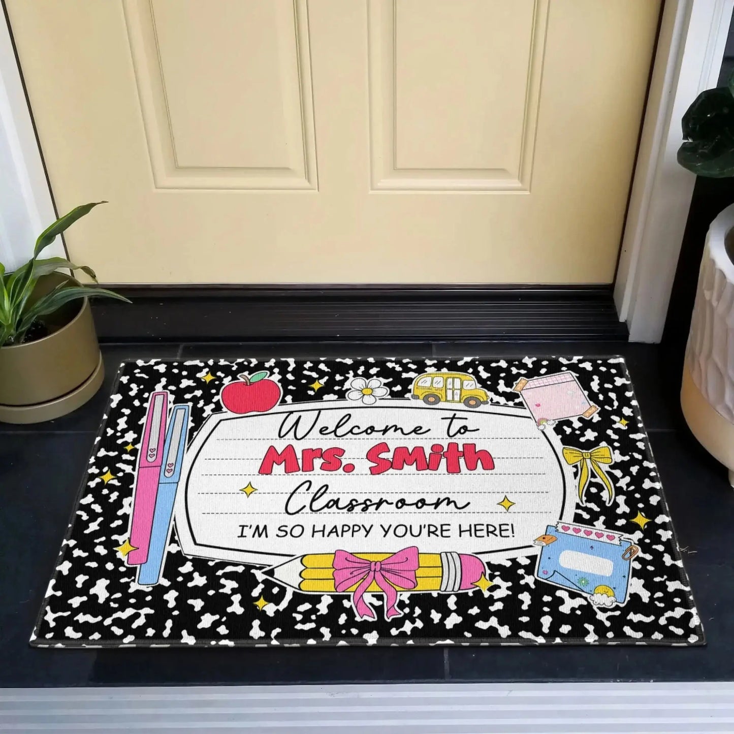 Welcome_To_Classroom_Composition_Book_Design_Personalized_Doormat_2