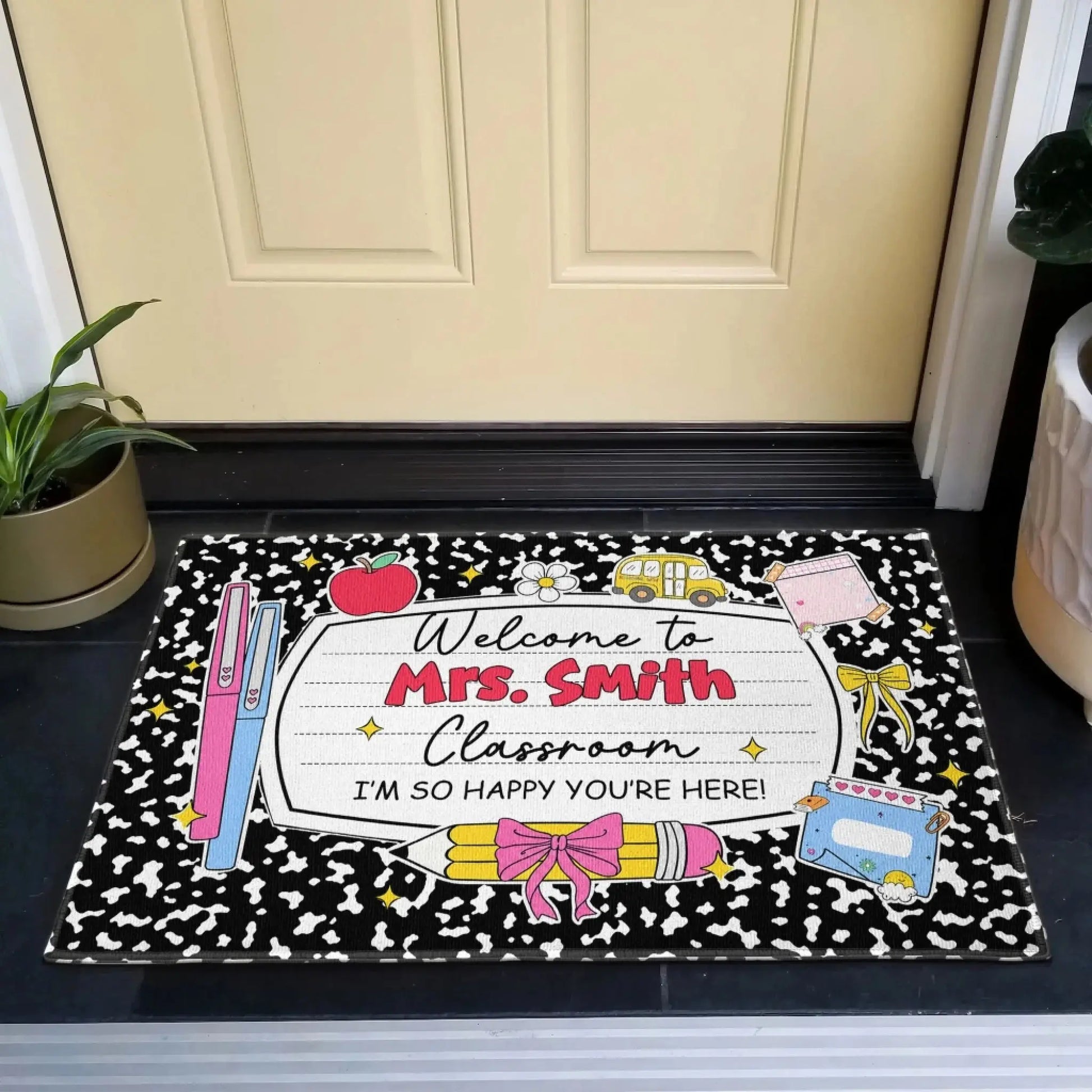 Welcome_To_Classroom_Composition_Book_Design_Personalized_Doormat_2