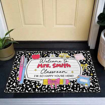 Welcome_To_Classroom_Composition_Book_Design_Personalized_Doormat_2