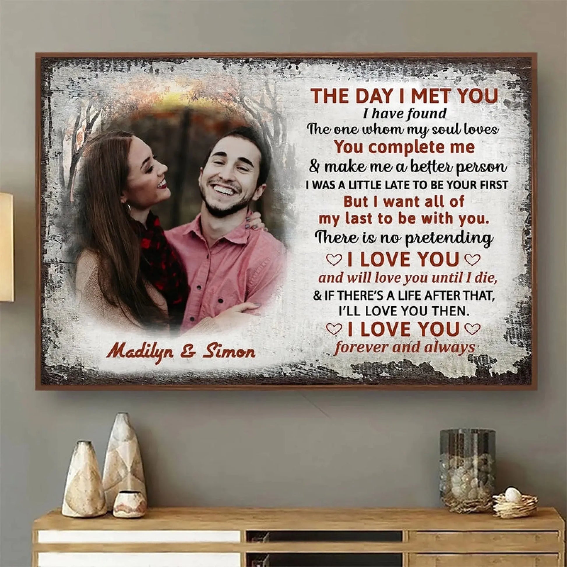 When We Get To The End Of Our Lives Together – Personalized Photo Poster/Canvas with Names – Heartfelt Anniversary Gift for Couples  Ezcustomize