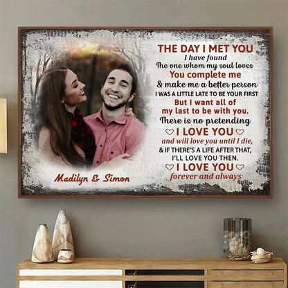 When We Get To The End Of Our Lives Together – Personalized Photo Poster/Canvas with Names – Heartfelt Anniversary Gift for Couples  Ezcustomize
