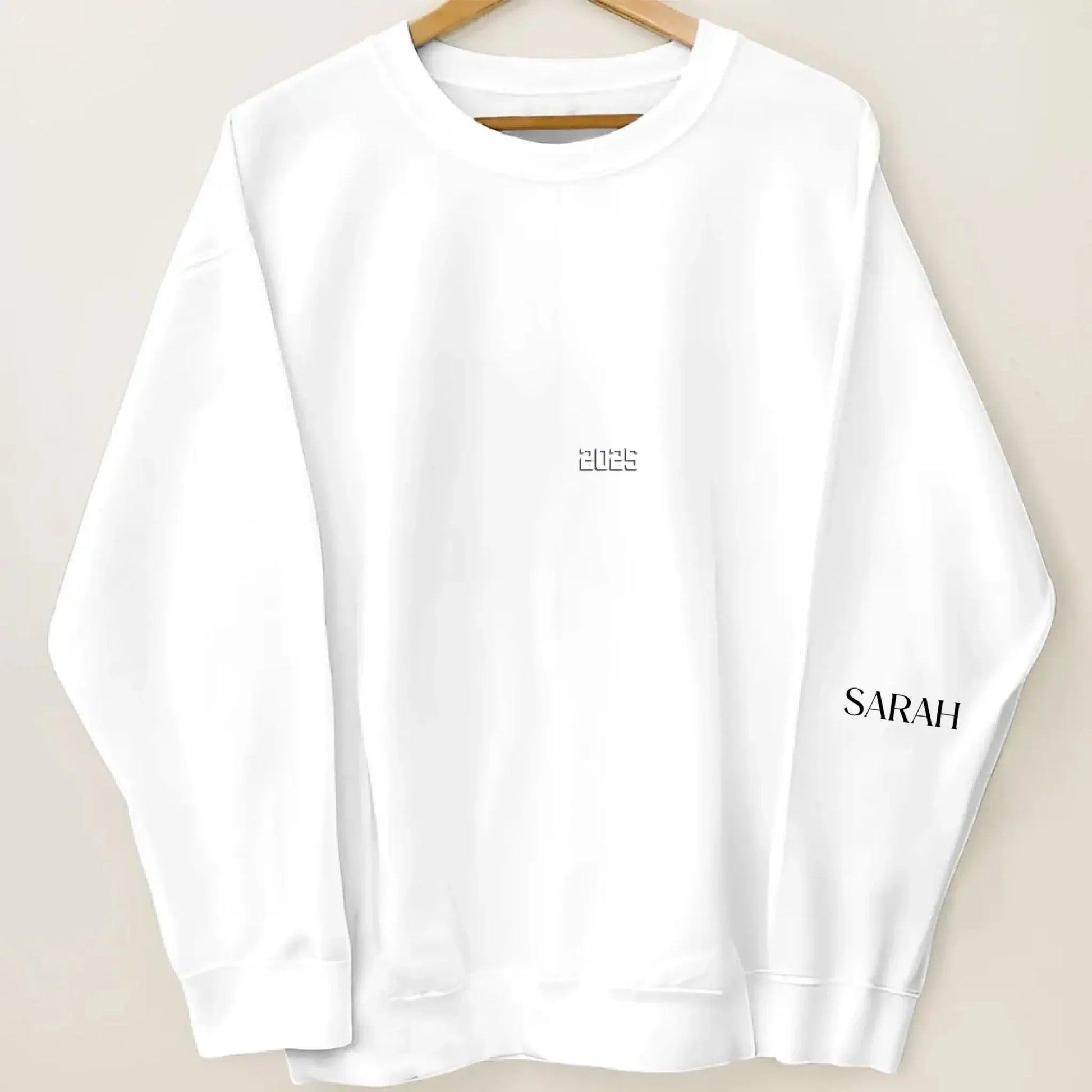 Wifey Est. Design on Sleeve – Custom Unisex Sweatshirt – Personalized Anniversary & Wedding Gift for Husband, Wife, Him & Her  Ezcustomize