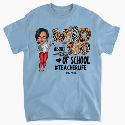 Wild About 100 Days Of School - Personalized Custom T-shirt - Teacher's Day, Appreciation Gift For Teacher  Ezcustomize