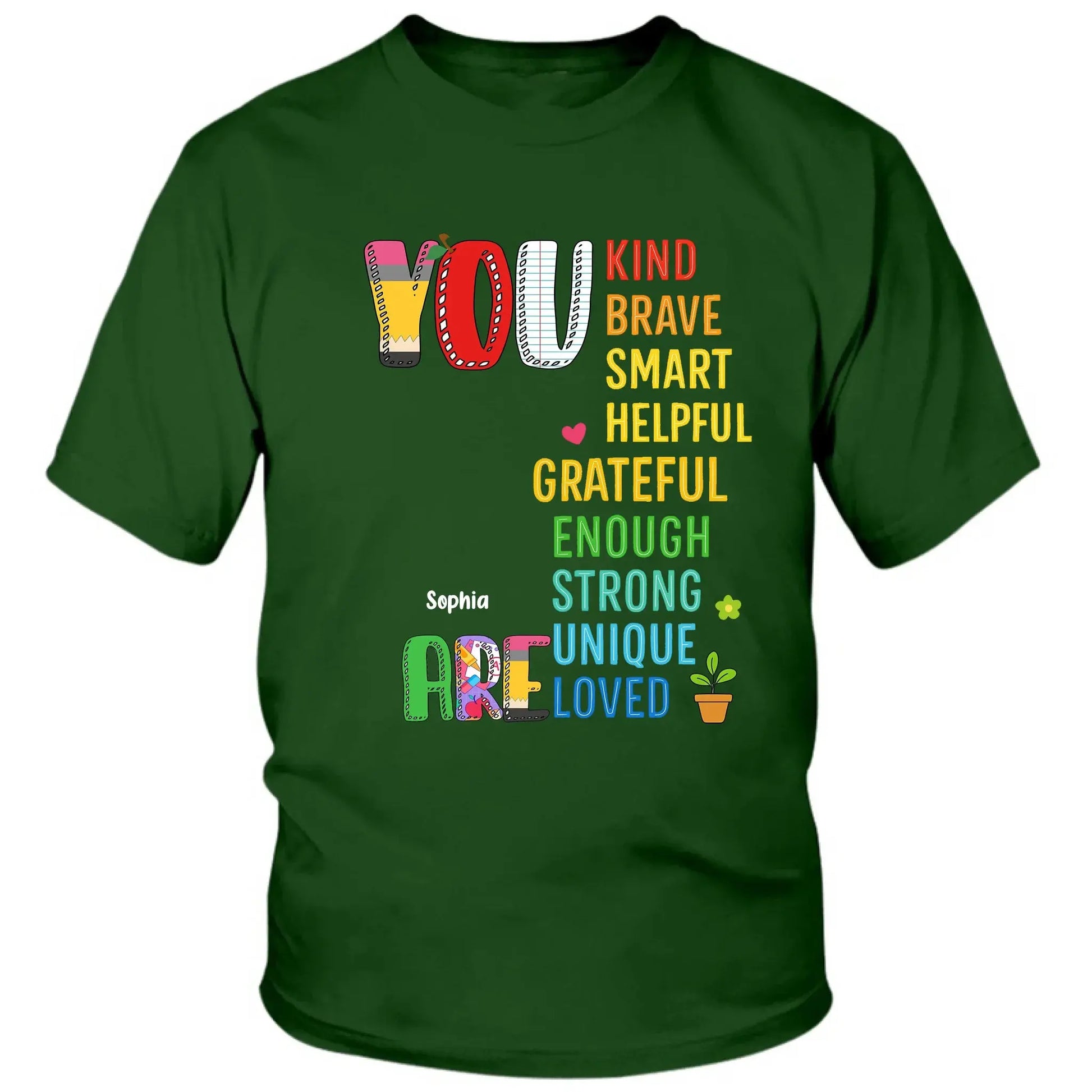 You Are Loved Shirt – Personalized Youth T-Shirt with Custom Character & Name – Back to School Gift for Kids, Boys or Girls  Ezcustomize