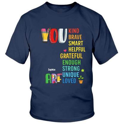 You Are Loved Shirt – Personalized Youth T-Shirt with Custom Character & Name – Back to School Gift for Kids, Boys or Girls  Ezcustomize