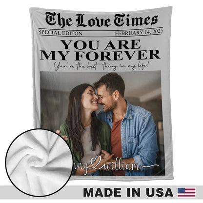 You Are My Forever - Personalized Blanket - Gift For Her/Him, Husband/Wife, Couples on Anniversary, Valentine's Day  Ezcustomize