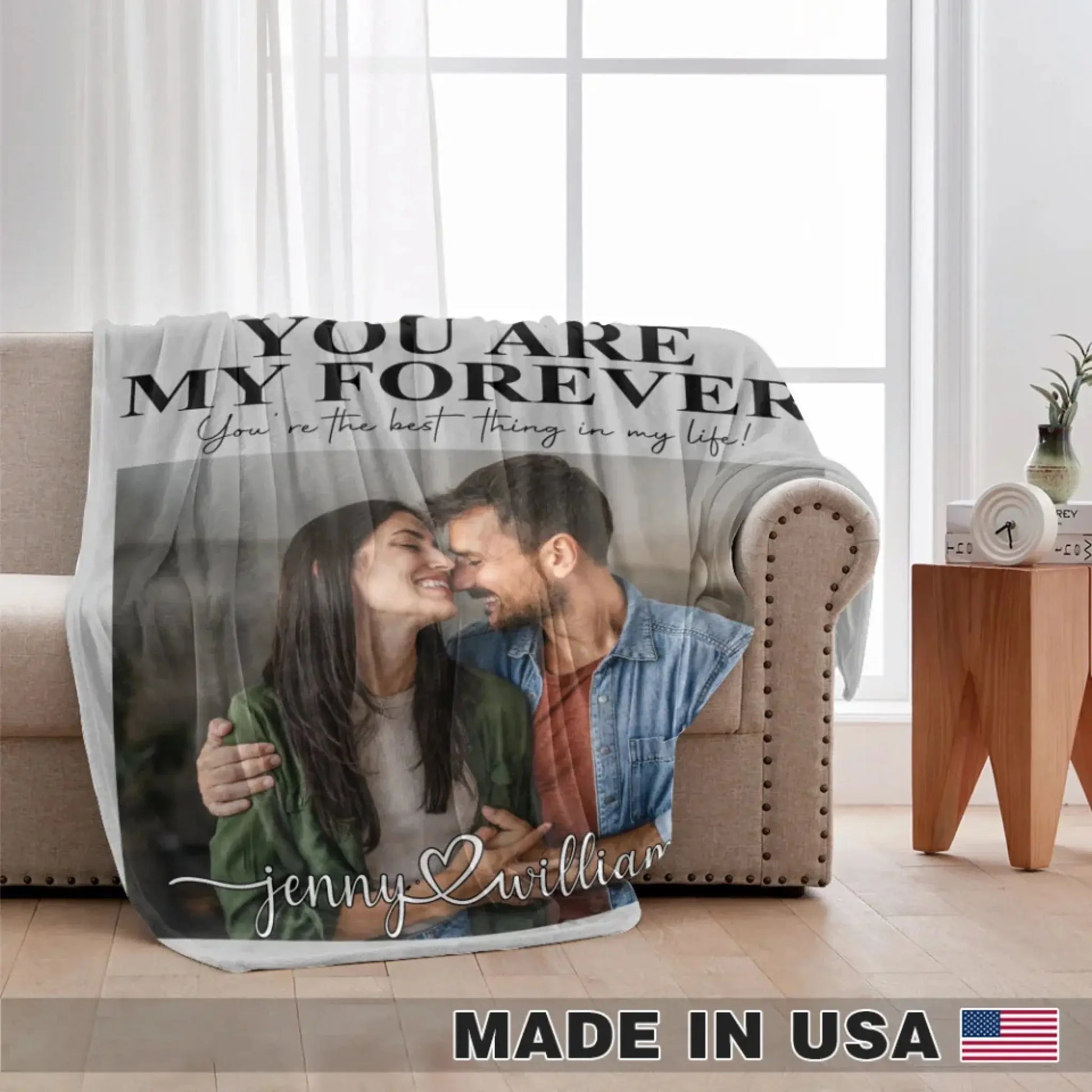 You Are My Forever - Personalized Blanket - Gift For Her/Him, Husband/Wife, Couples on Anniversary, Valentine's Day  Ezcustomize