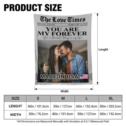 You Are My Forever - Personalized Blanket - Gift For Her/Him, Husband/Wife, Couples on Anniversary, Valentine's Day  Ezcustomize