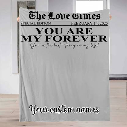 You Are My Forever - Personalized Blanket - Gift For Her/Him, Husband/Wife, Couples on Anniversary, Valentine's Day  Ezcustomize