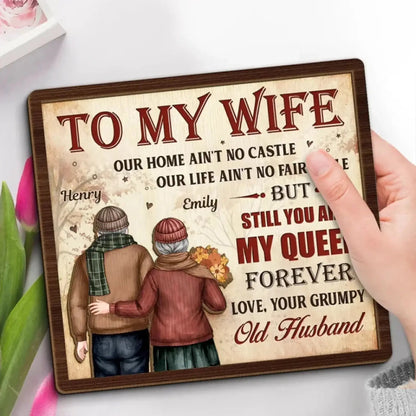 You Are My Queen Forever – Personalized 2-Layered Wooden Plaque with Stand, Custom Anniversary Gift for Husband & Wife  Ezcustomize
