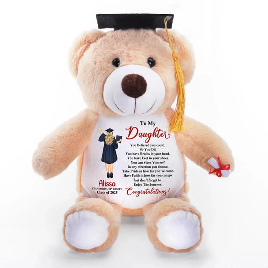 You Believed You Could – Personalized Graduation Teddy Bear – Gift for Daughter, Granddaughter, Son, Grandson  Ezcustomize