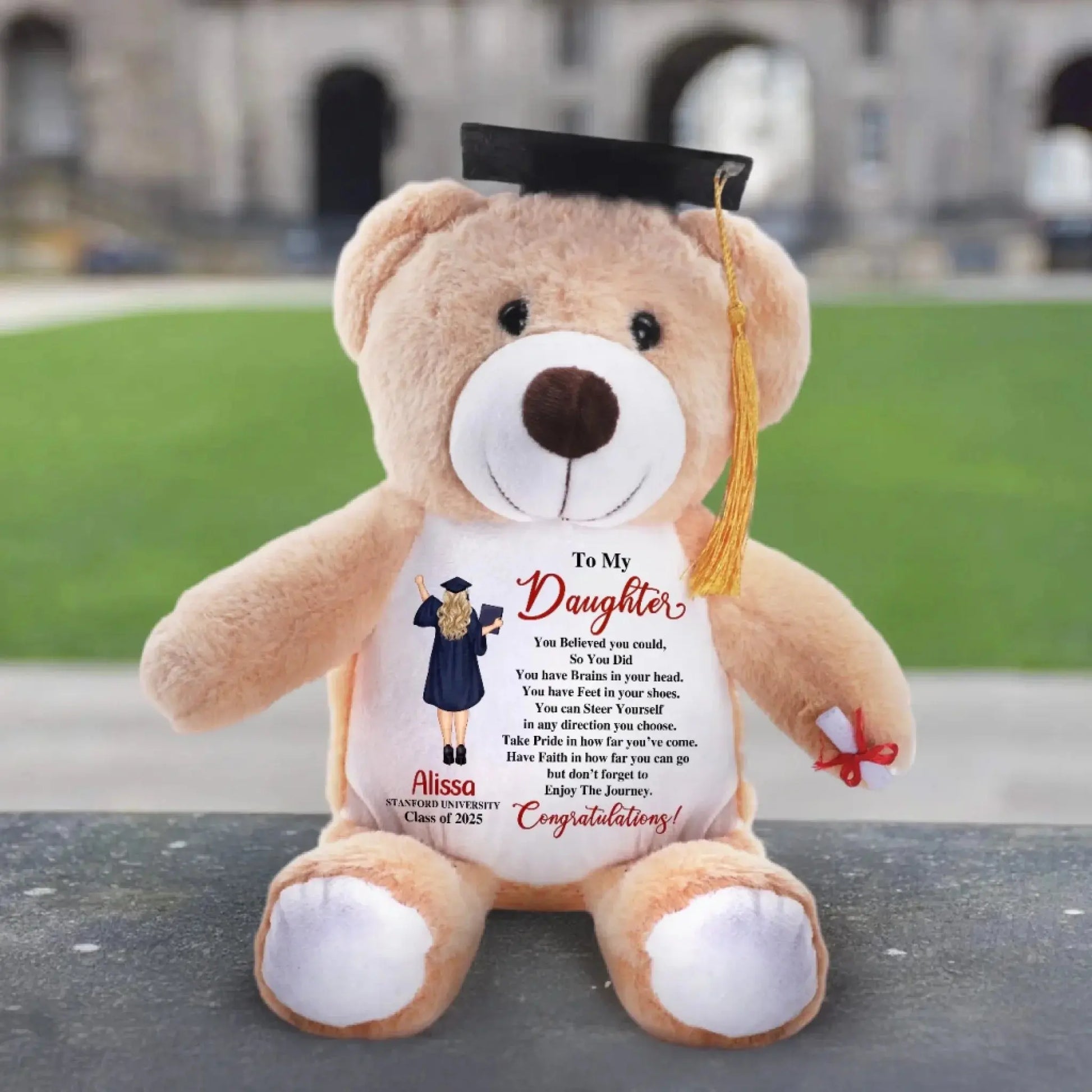 You Believed You Could – Personalized Graduation Teddy Bear – Gift for Daughter, Granddaughter, Son, Grandson  Ezcustomize