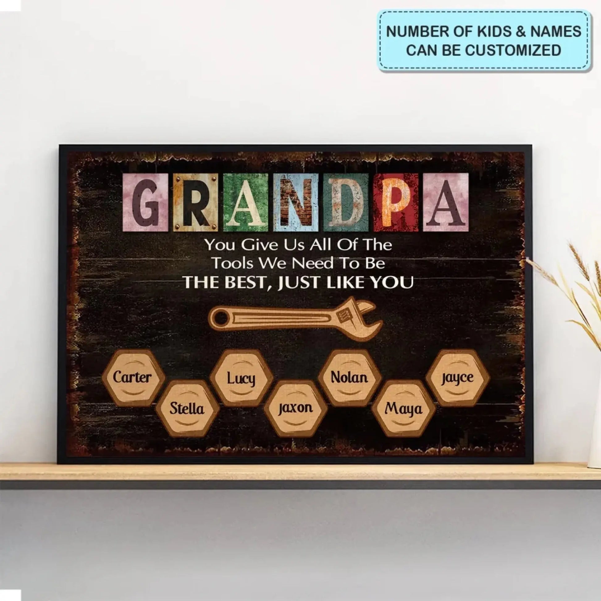 You Give Us All The Tools We Need - Personalized Custom Poster/Canvas - Father's Day Gift For Grandpa, Dad  Ezcustomize