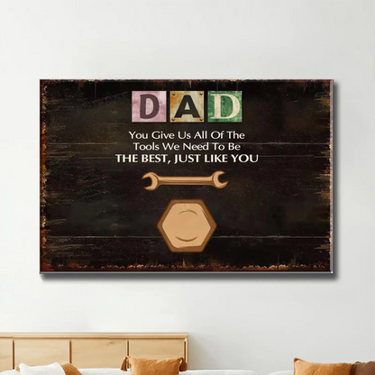 You Give Us All The Tools We Need - Personalized Custom Poster/Canvas - Father's Day Gift For Grandpa, Dad  Ezcustomize