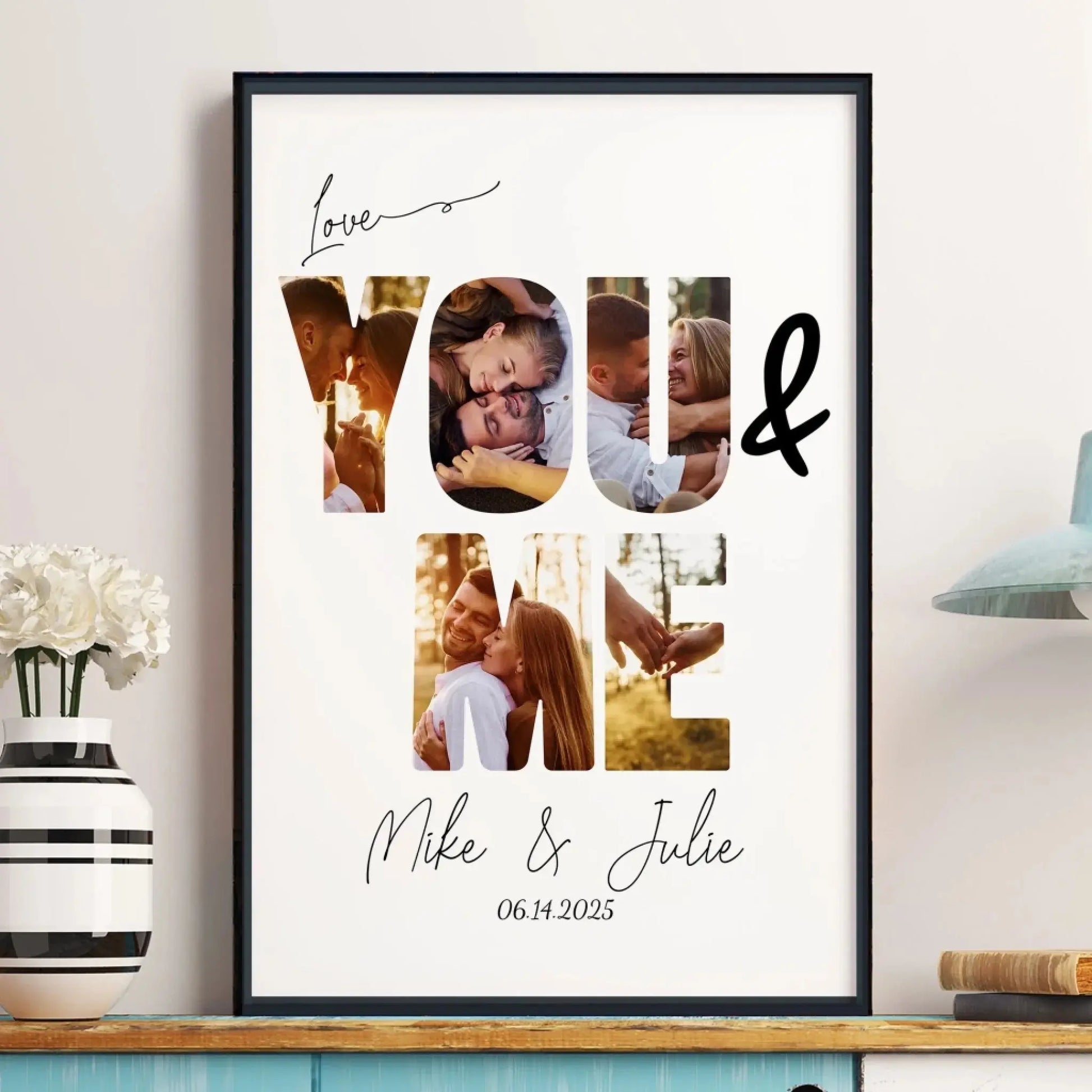 You & Me We Got This Wallart - Personalized Photo Poster - For Couples, Anniversary, Valentine's Day Gifts  Ezcustomize