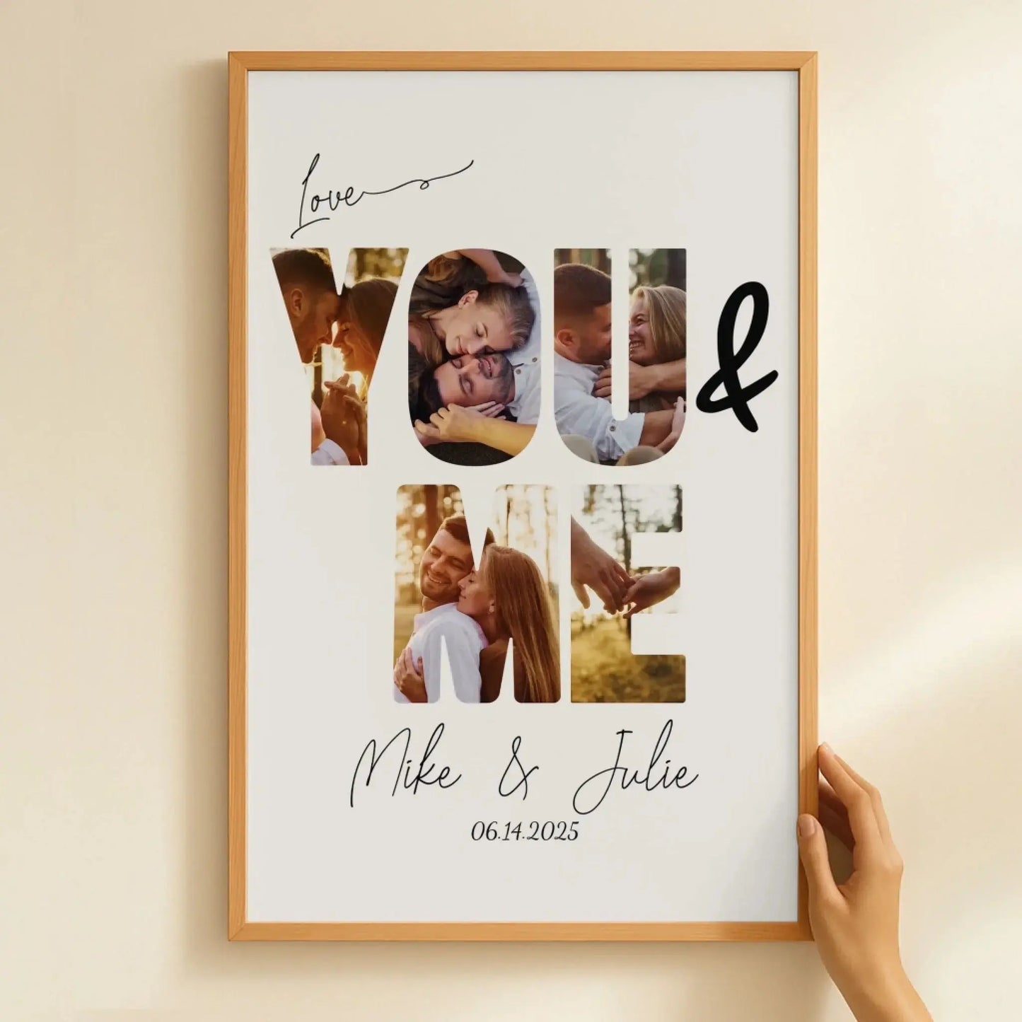 You & Me We Got This Wallart - Personalized Photo Poster - For Couples, Anniversary, Valentine's Day Gifts  Ezcustomize