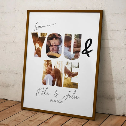 You & Me We Got This Wallart - Personalized Photo Poster - For Couples, Anniversary, Valentine's Day Gifts  Ezcustomize