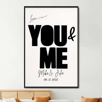 You & Me We Got This Wallart - Personalized Photo Poster - For Couples, Anniversary, Valentine's Day Gifts  Ezcustomize
