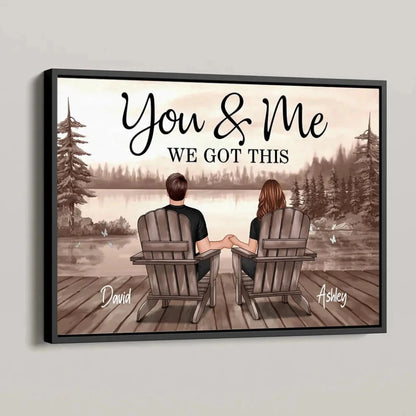 You & Me – We Got This Custom Couple Poster with Names, Romantic Beach Wall Art Gift for Anniversary, Valentine’s Day or Home Decor  Ezcustomize