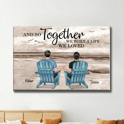 You & Me – We Got This Custom Couple Poster with Names, Romantic Beach Wall Art Gift for Anniversary, Valentine’s Day or Home Decor  Ezcustomize