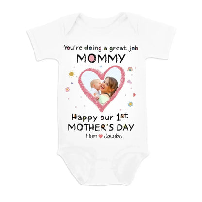 You’re Doing a Great Job Mommy – Personalized Baby Onesie – Baby Shower or First Mother’s Day Gift for New Moms  Ezcustomize