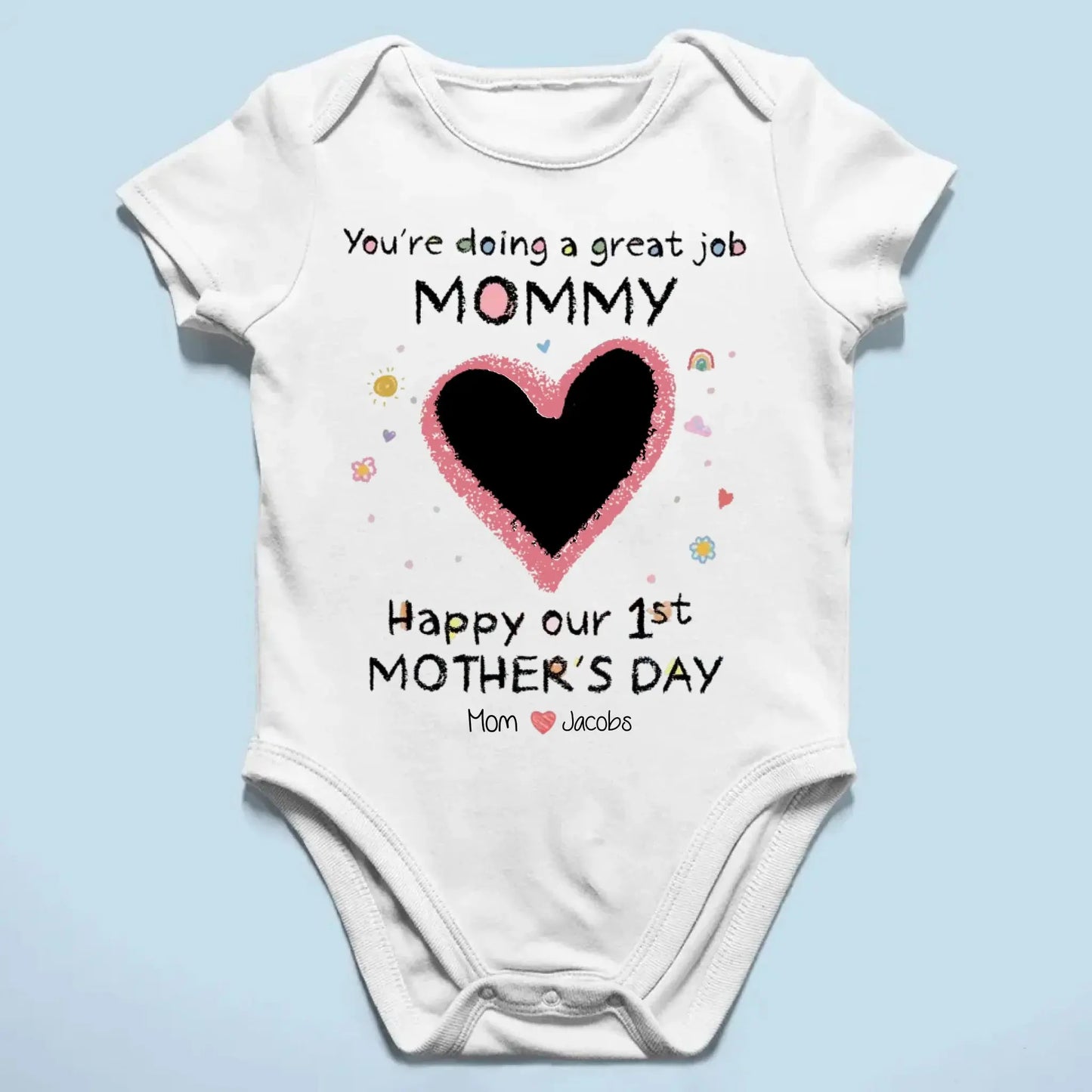 You’re Doing a Great Job Mommy – Personalized Baby Onesie – Baby Shower or First Mother’s Day Gift for New Moms  Ezcustomize