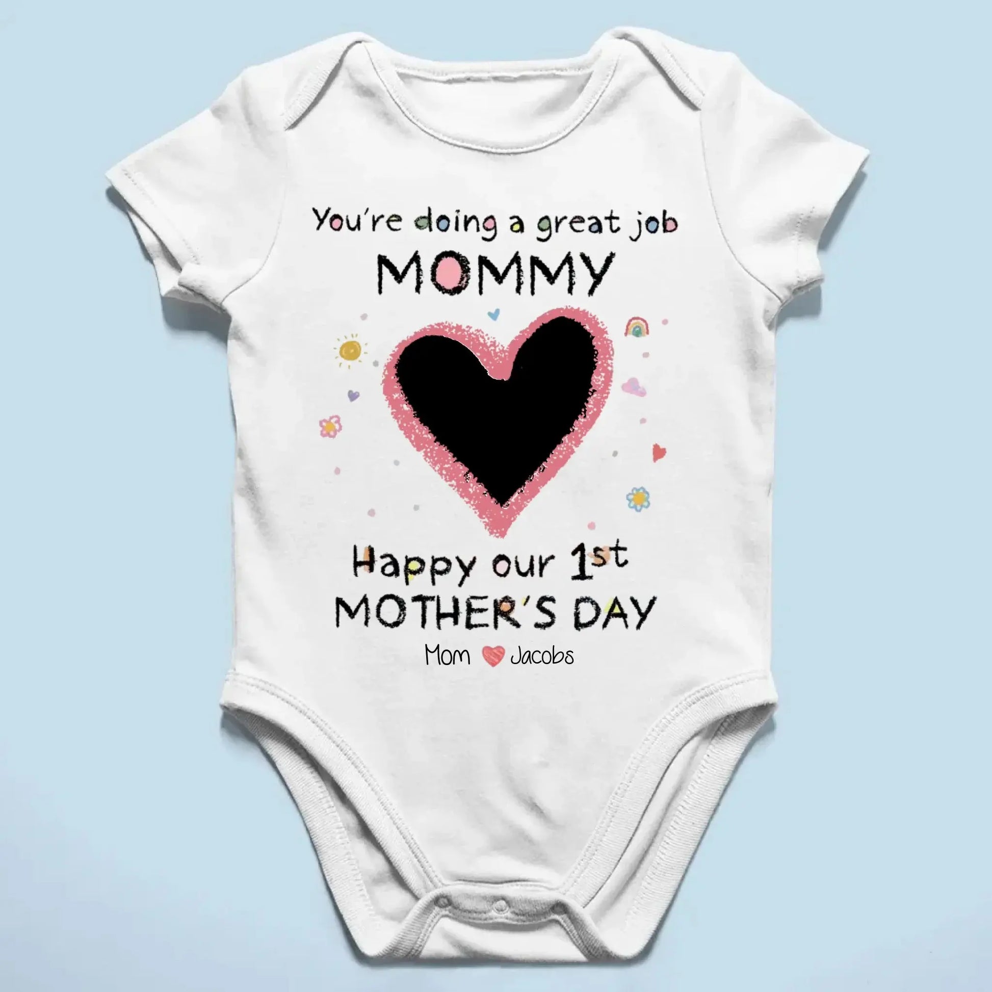 You’re Doing a Great Job Mommy – Personalized Baby Onesie – Baby Shower or First Mother’s Day Gift for New Moms  Ezcustomize